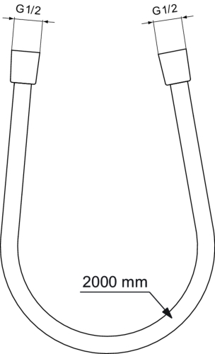 Ideal Standard Ideaflex zuhanygégecső, 200 cm króm szín BE200AA