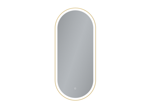 AREZZO design ovális LED okos tükör, arany AR-3056