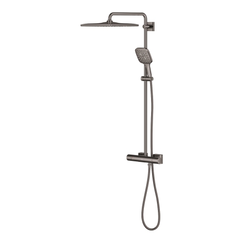 Grohe Rainshower SmartActive 310 Cube termosztátos zuhanyrendszer, Hard Graphite 26837A00