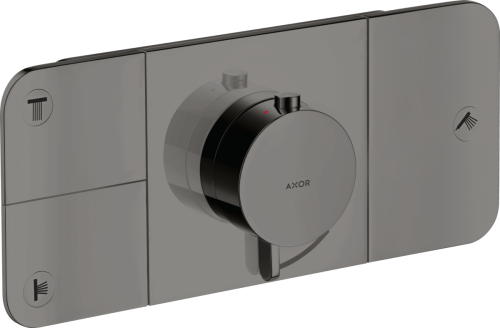 AXOR One falsík alatti termosztát 3 fogyasztóhoz, polírozott fekete króm 45713330