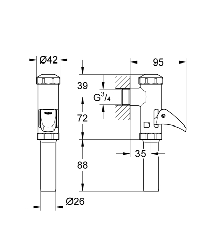 Grohe Start automata WC-öblítőszelep 37401000