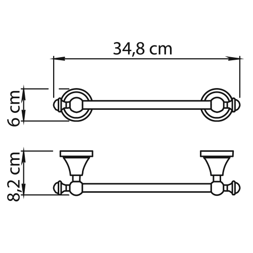 Sapho NEVIS 30 cm törölközőtartó, króm NV213013