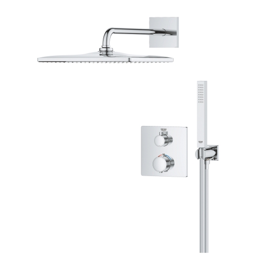 Grohe Precision Thermostat falsík alatti zuhanyrendszer Vitalio Rain Mono 310 Cube fejzuhannyal 34881000