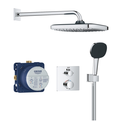 Grohe Precision Thermostat falsík alatti zuhanyrendszer Vitalio Comfort 250 fejzuhannyal 34882000
