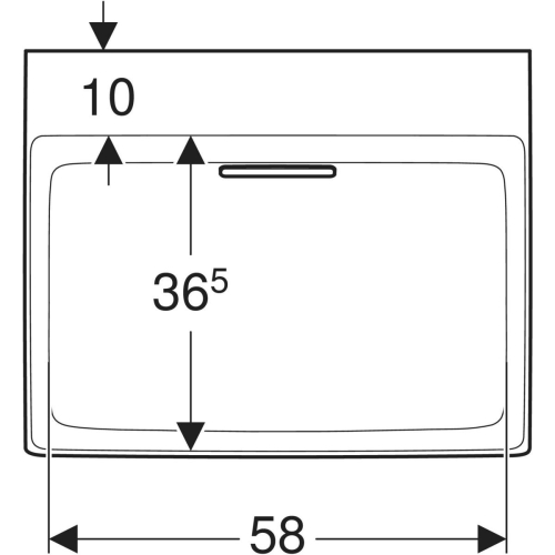 Geberit ONE 60x48 cm KeraTect mosdó csaplyuk nélkül, fehér 505.033.00.1