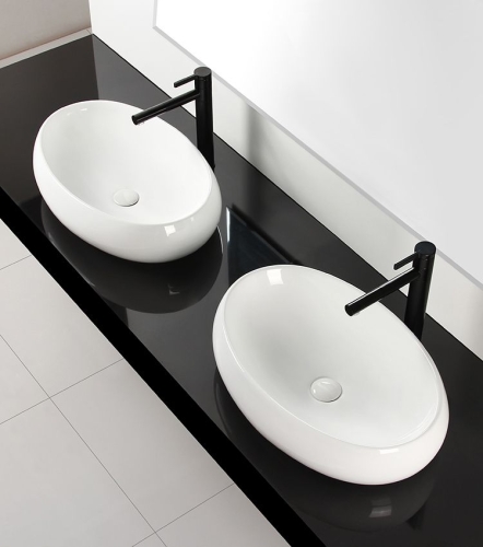 Rea Melania 60x40,5 cm pultra ültethető mosdó, fehér REA-U0656