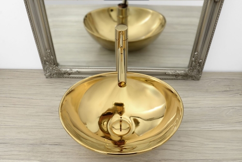 Rea Sofia 41x34,5 cm pultra ültethető mosdó, arany REA-U9015