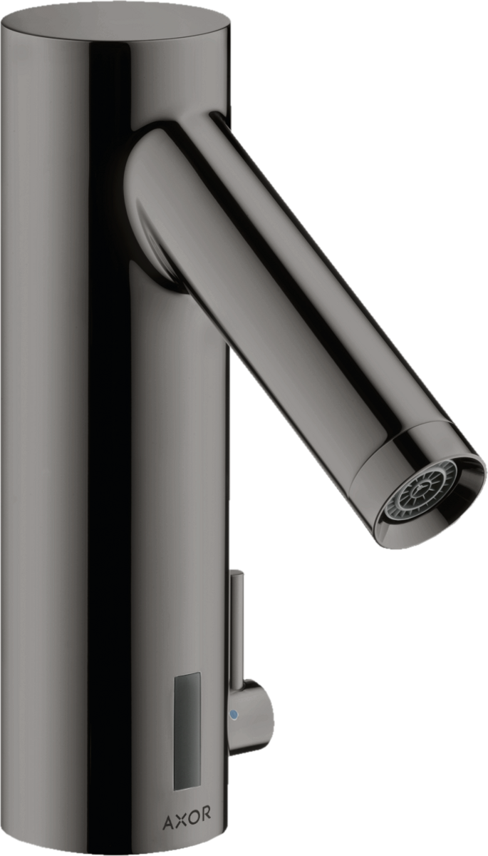 Hansgrohe AXOR Starck Elektronikus mosdócsaptelep hőmérséklet szabályozással elemes működtetésű, polírozott fekete króm 10101330