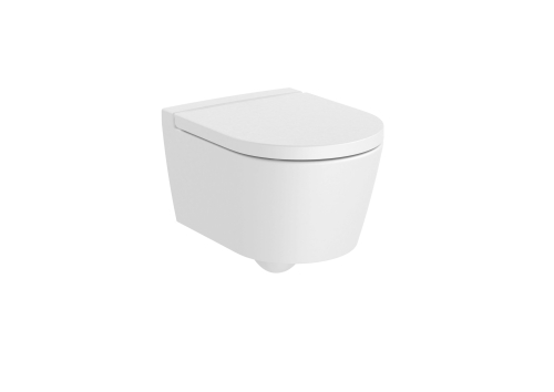 Roca Inspira Round Compact Rimless fali wc, matt fehér A346528620