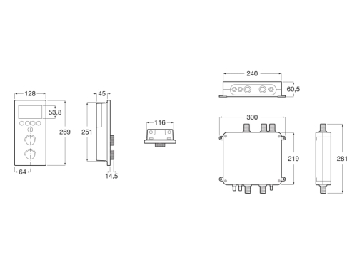 Roca Smart Shower elektronikus termosztátos falsík alatti zuhanyszett csomag A5D114AC00