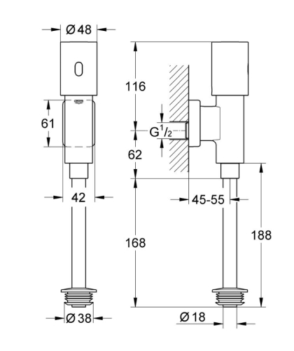 Grohe Tectron Rondo infravörös-elektronika vizeldéhez, króm 37421000