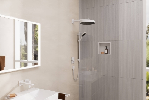 Hansgrohe Rainfinity 130 3jet zuhanyszett S Puro 65 cm-es zuhanyrúddal, matt fehér 28745700