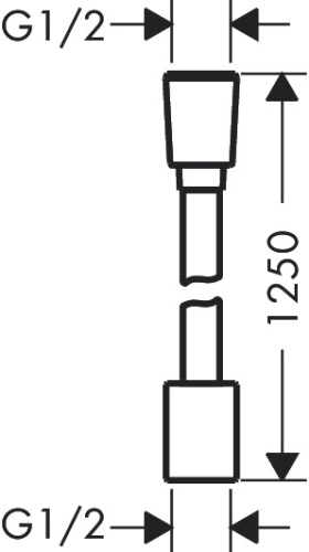 Hansgrohe Designflex 1,25 m textilszálas zuhanycső, szálcsiszolt fekete króm 28220340