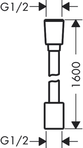 Hansgrohe Designflex 1,6 m textilszálas zuhanycső, matt fehér 28260700