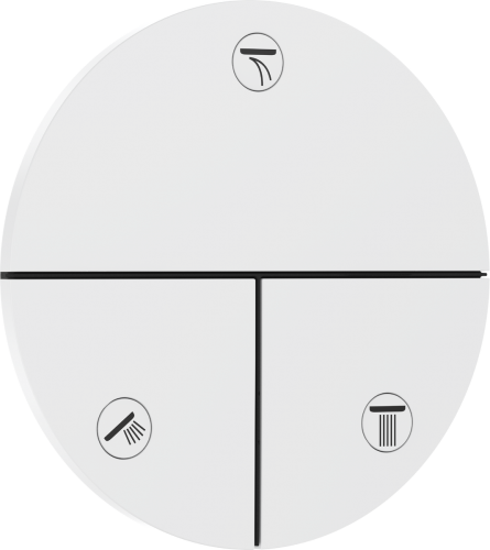 Hansgrohe ShowerSelect Comfort S falsík alatti 3 funkciós elzáró- és váltószelep, matt fehér 15558700