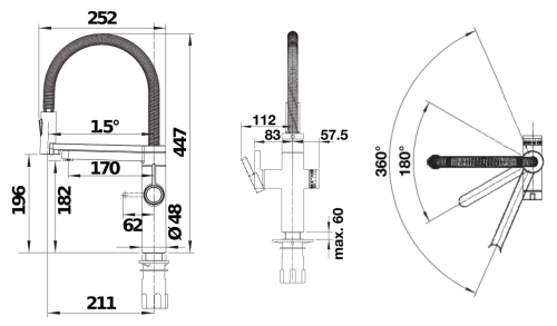 Blanco EVOL-S Pro vízszűrős mosogató csaptelep, PVD steel 526311