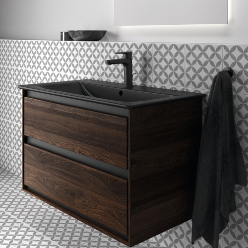Ideal Standard Connect Air 80 cm fali mosdótartó szekrény 2 fiókkal, dió R0474NE