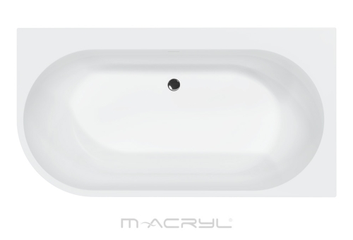 M-Acryl Harmony 159x84 cm jobbos szabadon álló akril kád, fehér