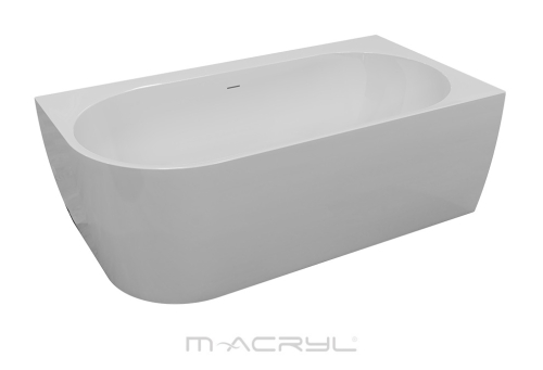 M-Acryl Harmony 159x84 cm jobbos szabadon álló akril kád, fehér