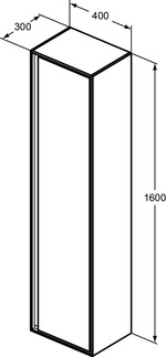 Ideal Standard Connect Air 160 cm kiegészítő szekrény, fehér/szürke E0832KN