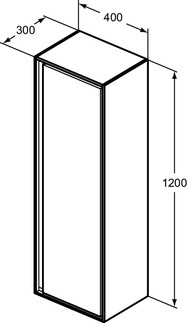 Ideal Standard Connect Air 120 cm kiegészítő szekrény, matt sötétbarna E0834VY