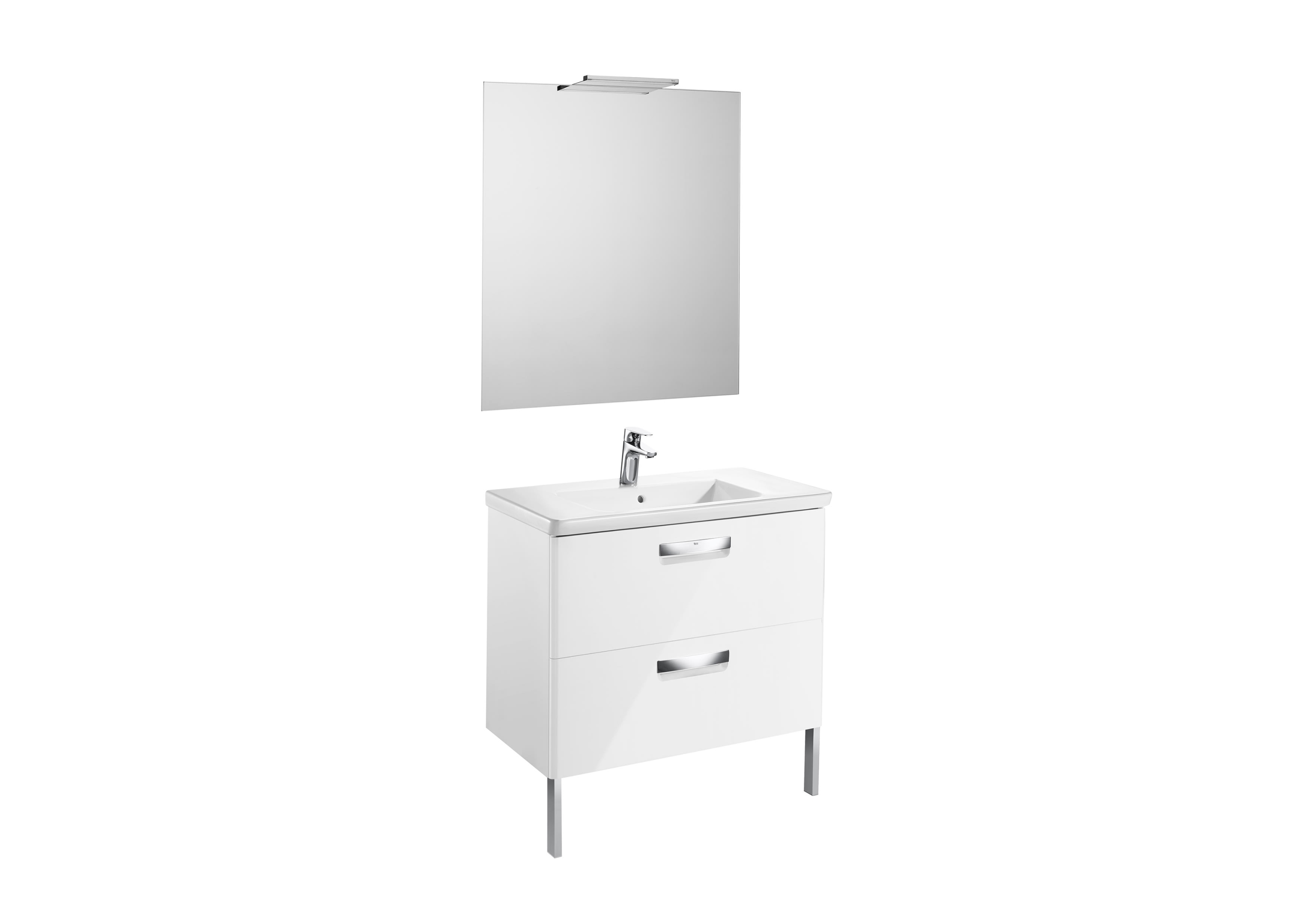 Roca The Gap 80 cm-es fürdőszoba bútor szett, fényes fehér A851059806
