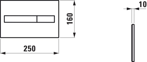 Laufen Riva okos wc szett, fehér wc csésze fényes króm nyomólappal SZP-LA2, (H8206914000001, H8946660000001, H8956610040001)