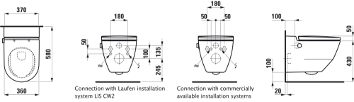 Laufen Naiva okos wc szett, fehér wc csésze fehér nyomólappal SZP-LA13, (H8206014000001, H8946660000001, H8956610000001)