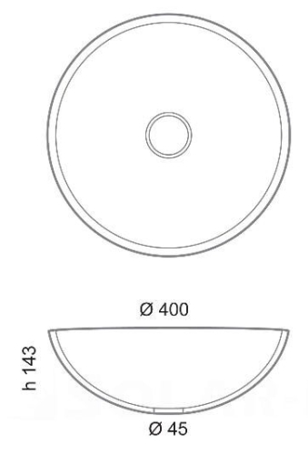 BEMUTATÓ DARAB - Sapho Murano ANIMA 40 cm üvegmosdó AL5318-41