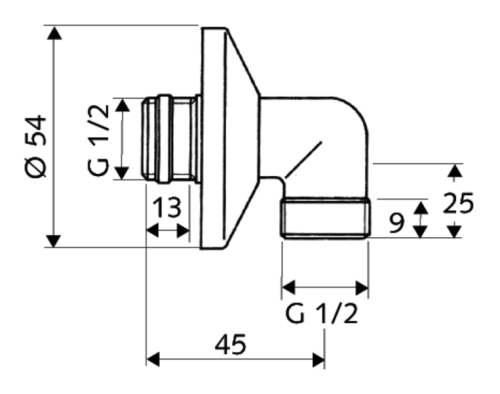 Schell fali csatlakozókönyök 064630699