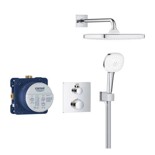 Grohe Grohtherm falsík alatti zuhanyrendszer Tempesta 250 Cube fejzuhannyal 34871000