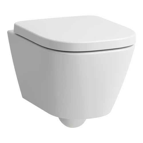 Laufen Meda kompakt Silent Flush öblítőperem nélküli fali wc, fehér LCC felülettel H8201134000001