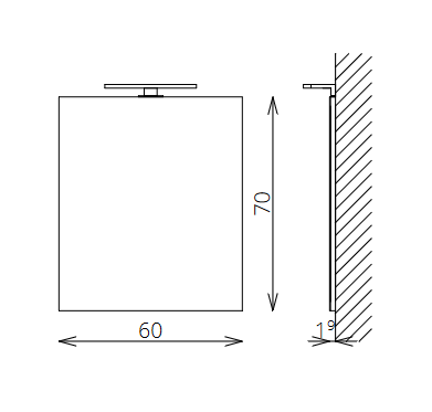 Tboss Floating Mirror Easy tükör 60x70 cm