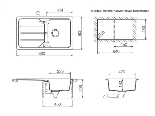 Schock Formhaus D-100 Cristalite mosogató, homok FOMD100SABB