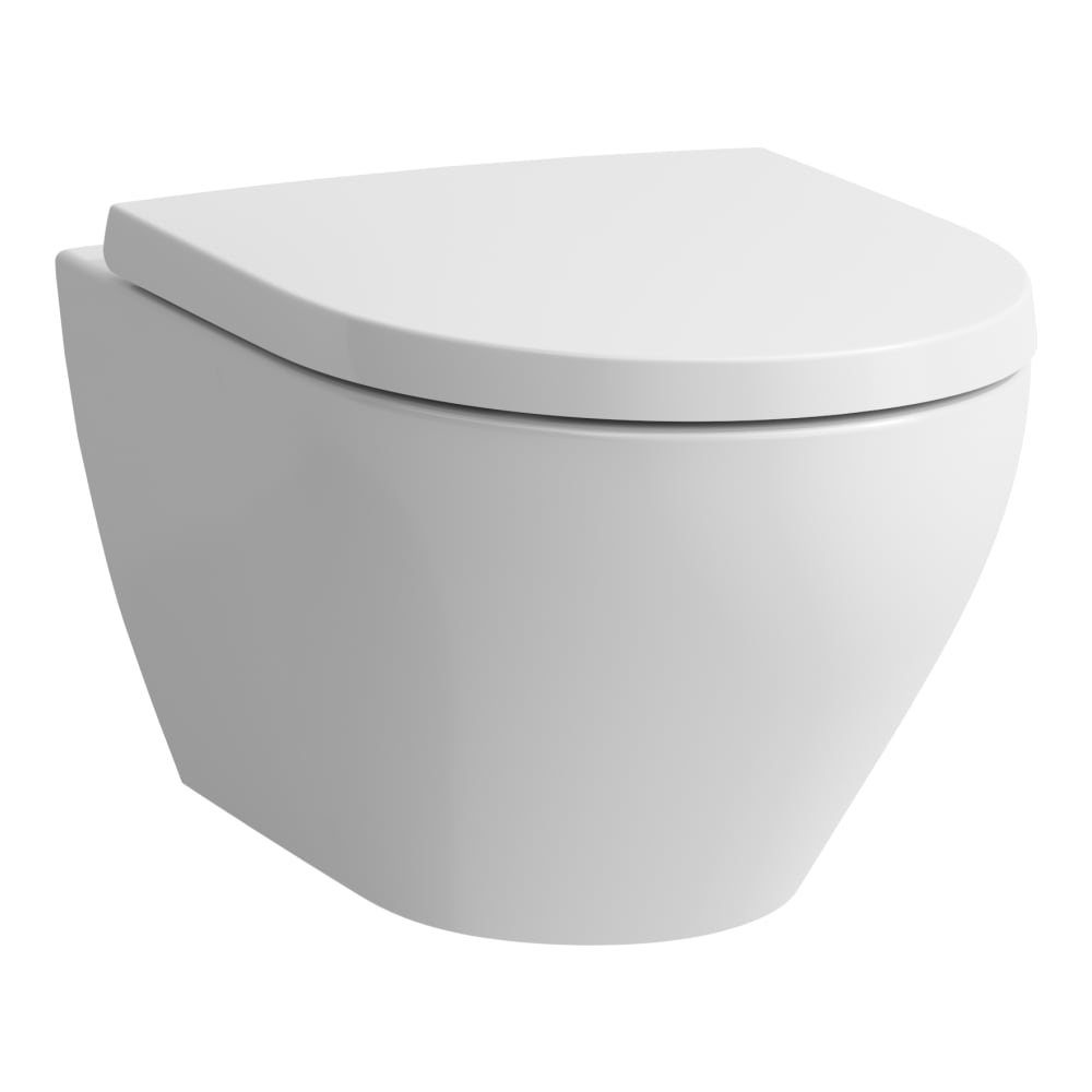 Laufen MODERNA S Design, 'Silent flush', rimless, mélyöblítésű fali wc, fehér LCC felülettel H8215444000001