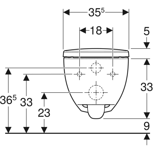 Geberit Selnova Square fali wc mélyöblítésű készlet, Premium, részben zárt forma, Rimfree, WC-ülőkével 502.727.00.1