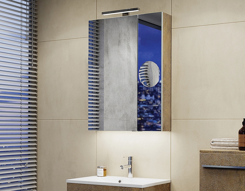 Tboss Mirror Box Tressa 60x80 cm-es tükörös szekrény integrált és felső led világítással, powerboxxal