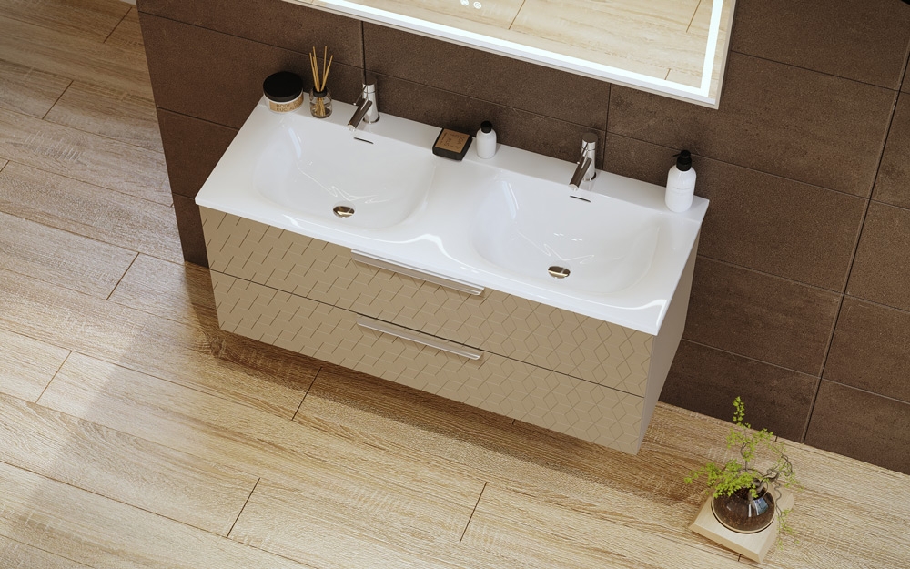 Tboss Carvea 120 fürdőszobabútor dupla mosdóval (több színben)