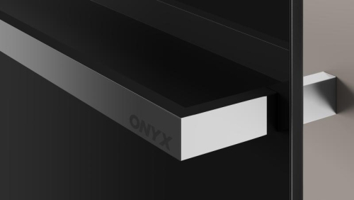 AREZZO design ONYX BLACK 2 elektromos törölközőszárító radiátor matt fekete üveg AR-ONYX2MBMATT