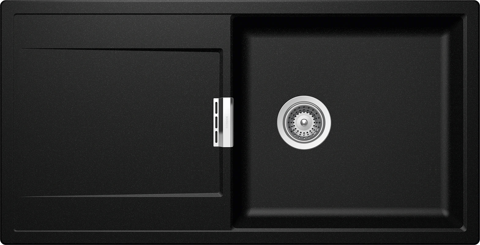Schock Mono D-100L Cristadur mosogató, metalizált fekete MOND100LMAGM