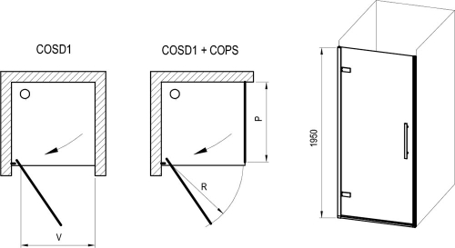 Ravak Cool! COSD1-90 zuhanyajtó transparent, króm X0VV70A00Z1