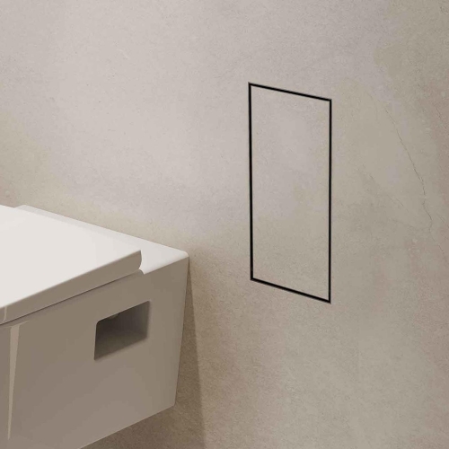Hansgrohe XtraStoris Rock falba süllyesztett szemetes csempézhető ajtóval, matt fehér 56063700