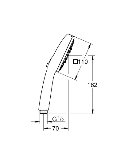 Grohe Vitalio Comfort 110 kézizuhany, 3 féle vízsugárral, króm 26092001