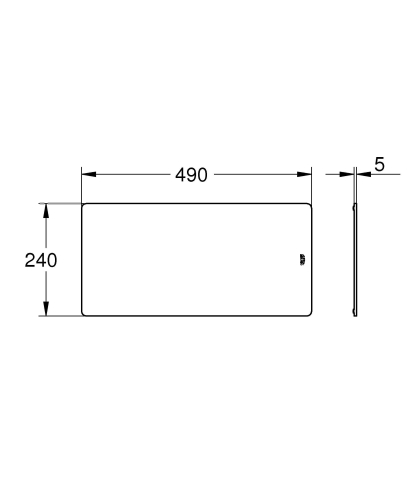 Grohe 49x24 cm üveg vágódeszka 40787L00