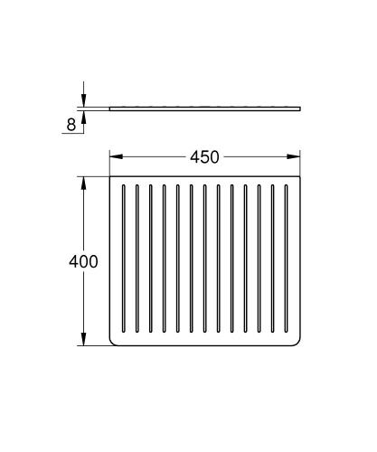 Grohe 45x40 cm csepegtető tálca, fekete 40871K00