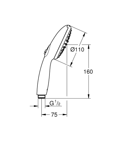 Grohe Vitalio Start 110 kézizuhany, 2 féle vízsugárral 27946001