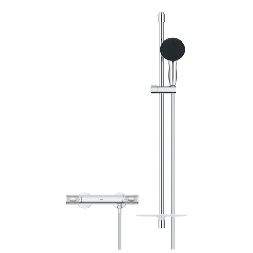 Grohe Precision Feel termosztátos zuhanycsaptelep zuhanyszettel, króm 34853001