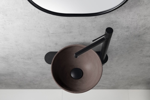 Sapho MINOR 26 cm betonmosdó, sötétbarna MR26015