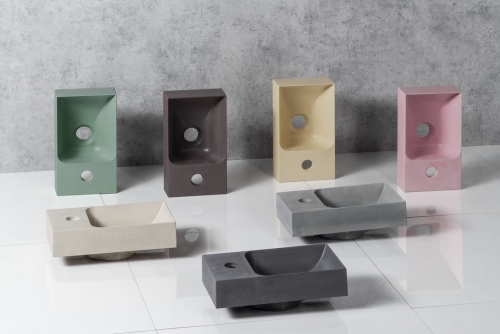 Sapho PICCOLINO 31x17 cm balos betonmosdó, zöld PK30023