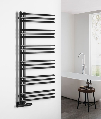 Sapho POSEIDON 450x1140 mm fürdőszobai radiátor, matt fekete PS411B